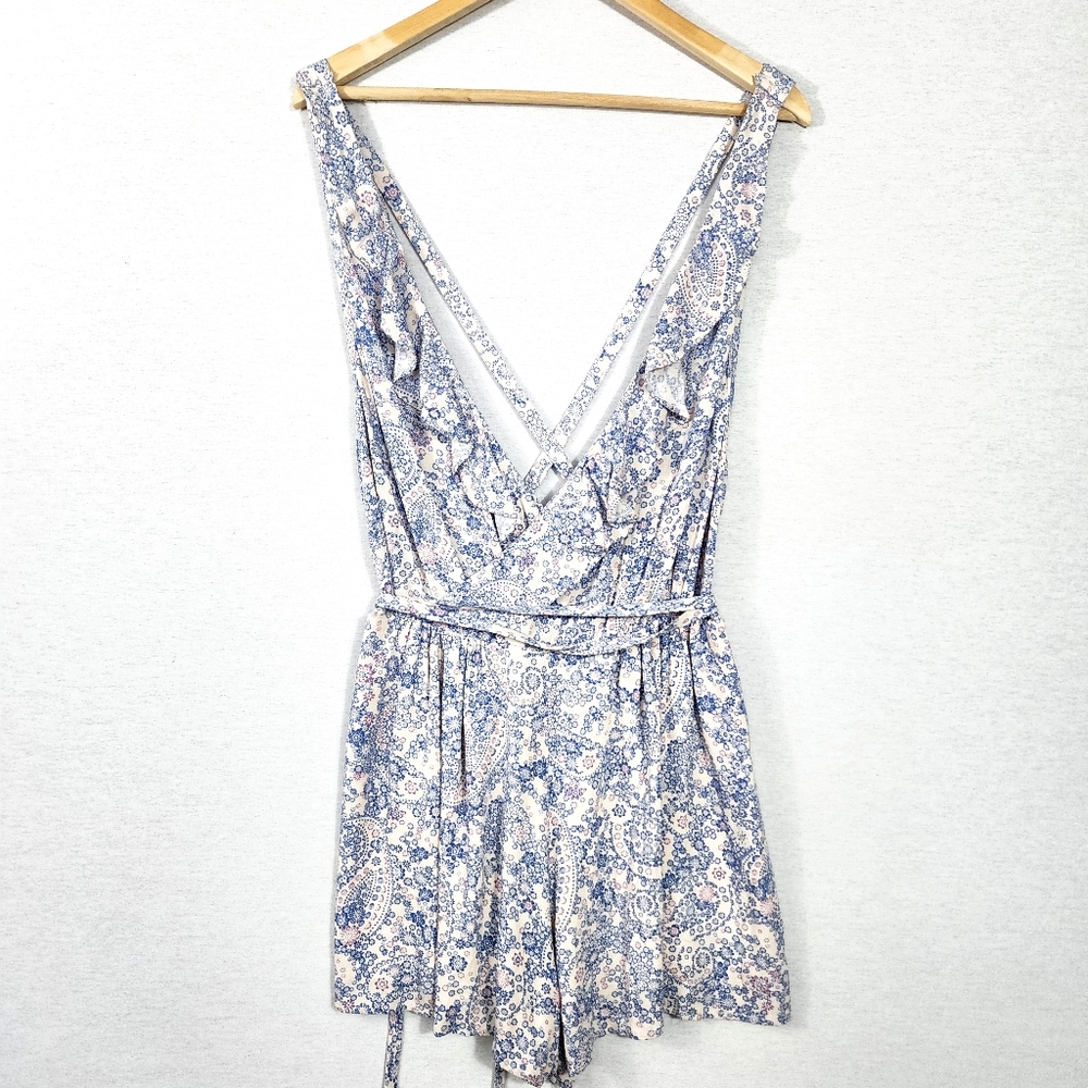 Free People Delfonic Floral Paisley Strappy Summer Romper
